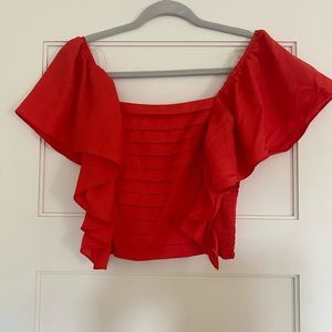 Pants Store red flowy sleeve top